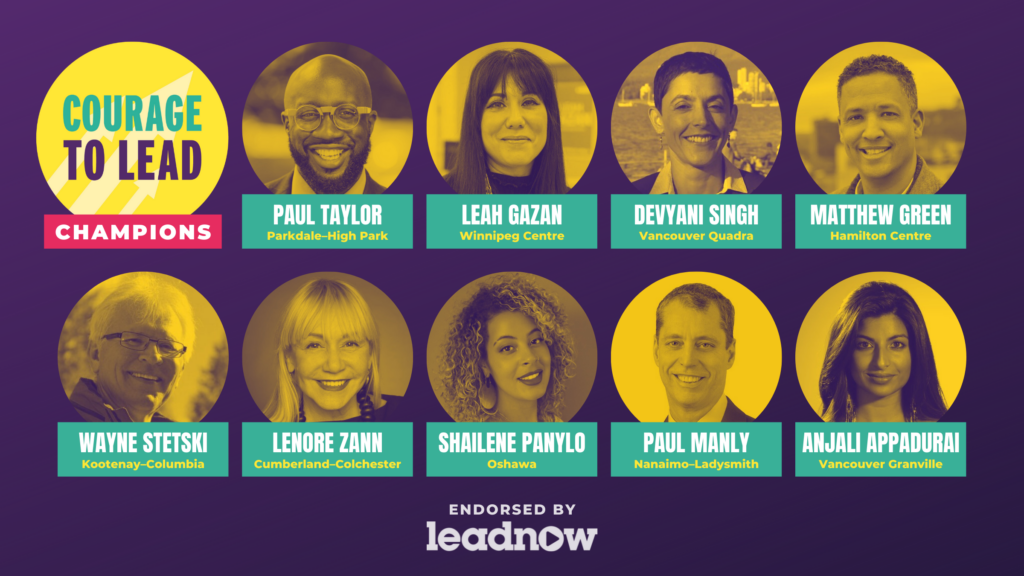 Who are Leadnow’s Courage to Lead Champions?