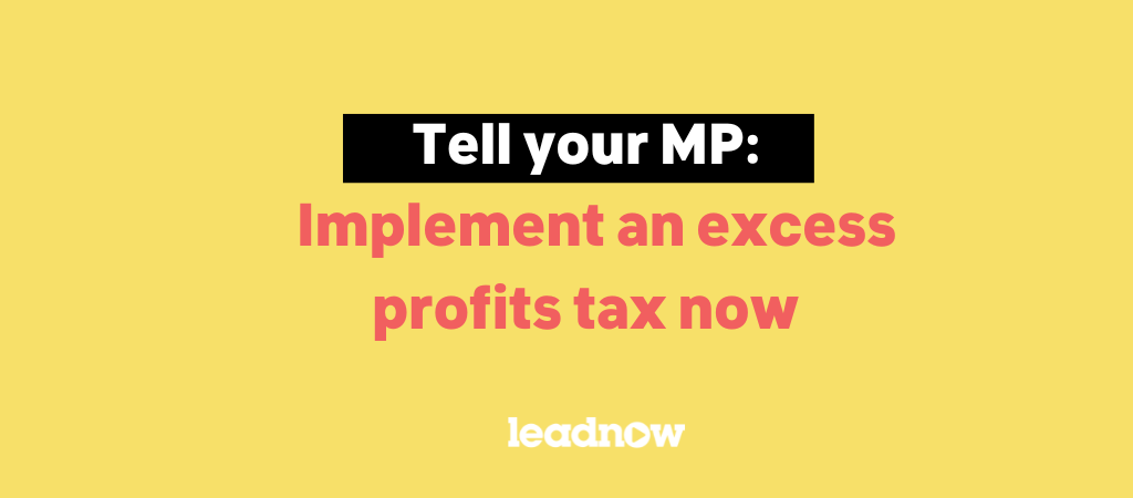 Tell your MP – pass an excess profits tax now